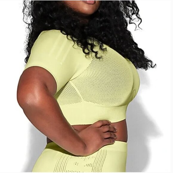 Adidas x IVY PARK Yellow and Blue Knit Crop Top sz XS - Picture 3 of 9